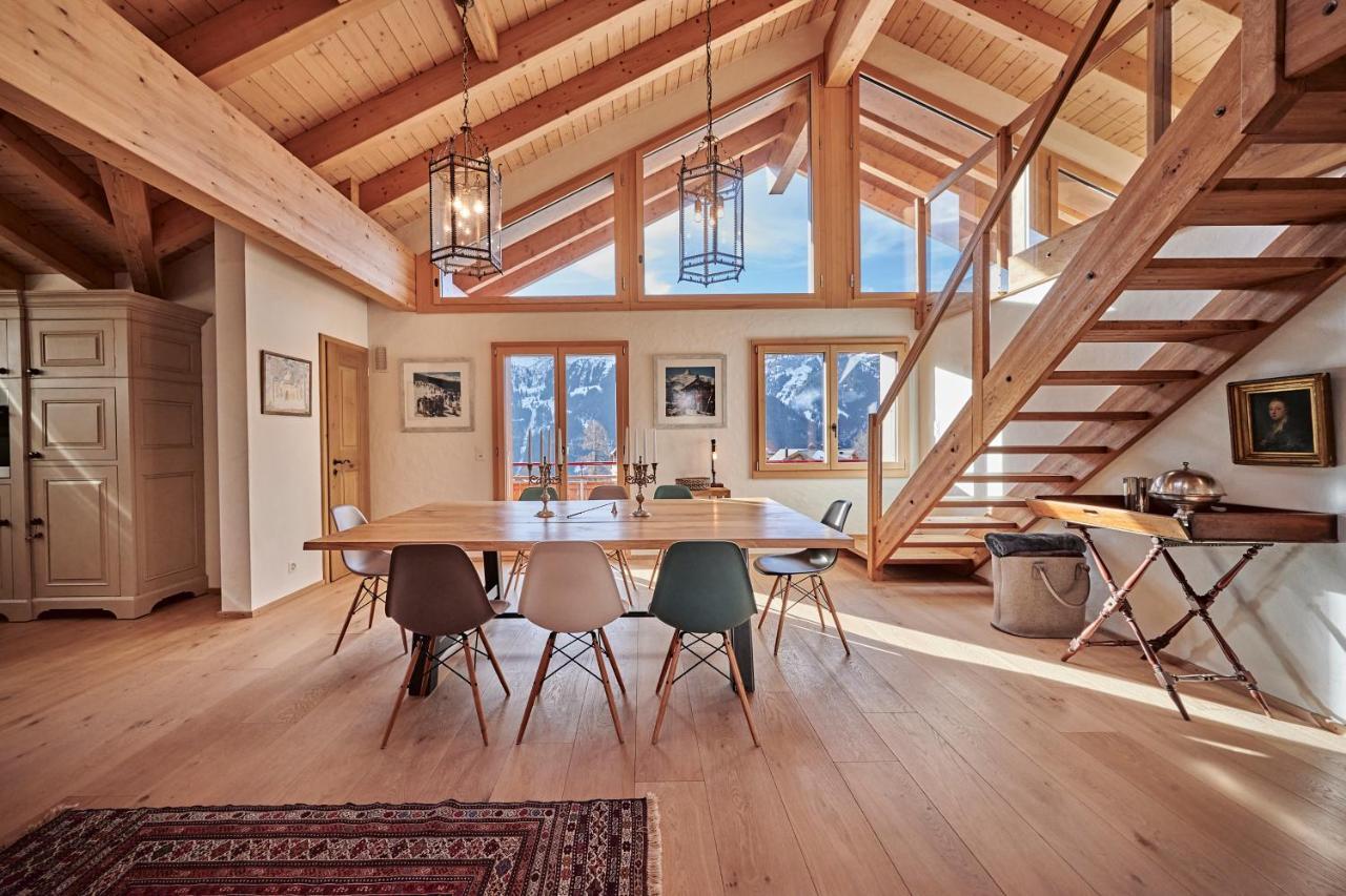 Chalet Bärgsunna Penthouse Wengen Exteriör bild